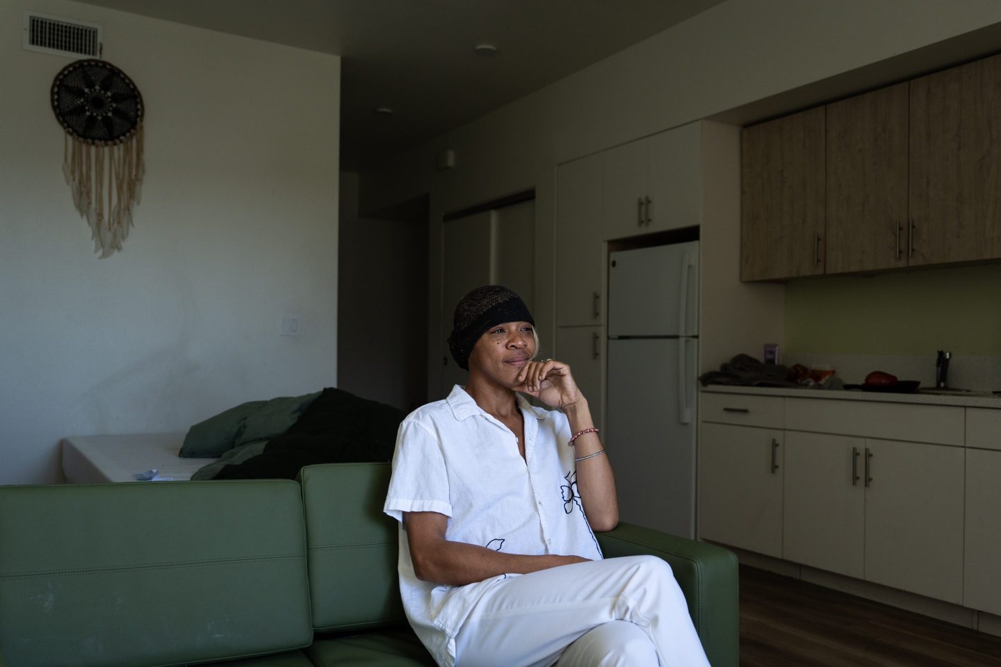 This 38-year-old used to be homeless and now pays $19 per month for an apartment over an LA subway station thanks to affordable housing